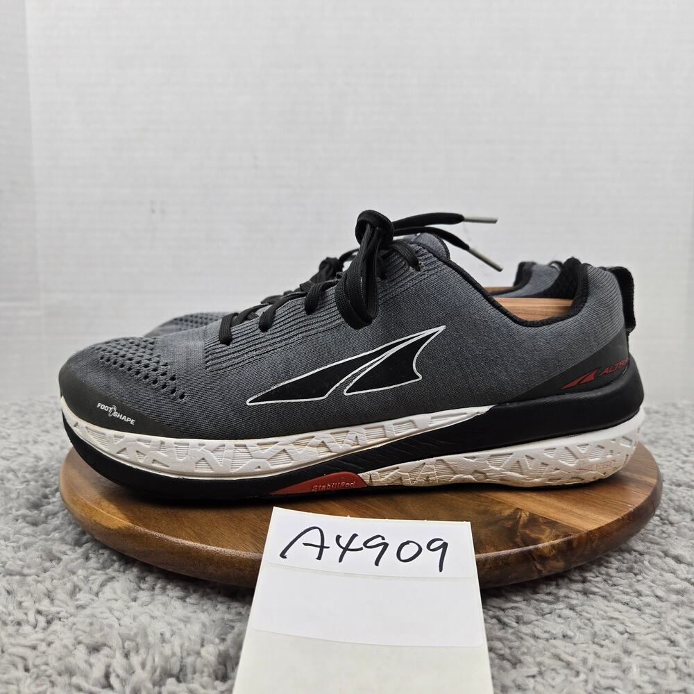 Altra Mens 10 Paradigm 4.5 Gray Black Athletic Road Running Shoes ALM1948G220